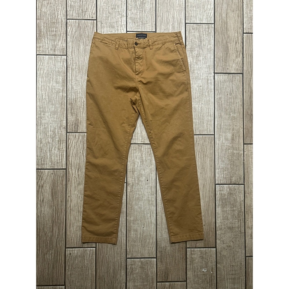 American Eagle Next Level Flex camel brown casual Fall chino slim pants